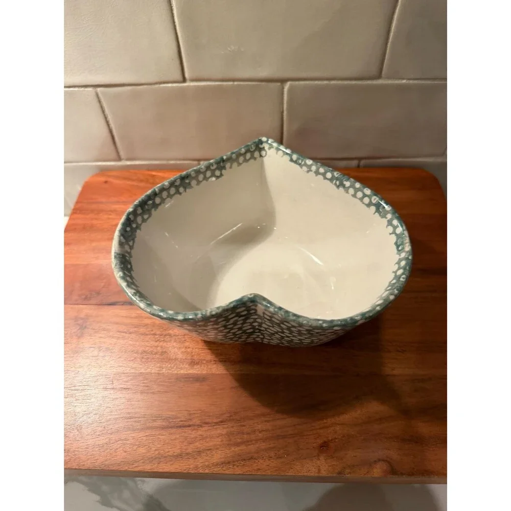 Vintage 1994 ABC Distributing Heart Shaped Nesting Bowls Set of 3 Green